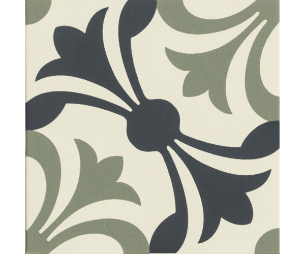 Retro dlažba Grazia Althaus Lipsia Salvia/Nero 20x20