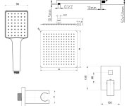 Sapho Cubemix Podomítkový Sprchový Set S Pákovou Baterií, 2 Výstupy, Vyústění, Zlato Mat