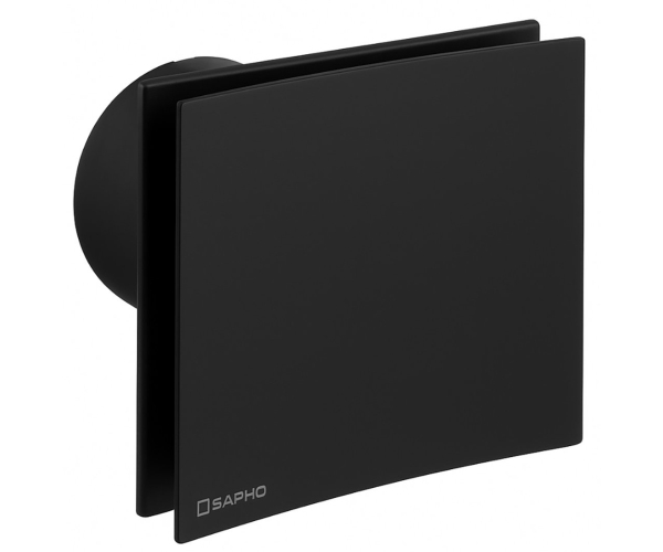 Sapho Eira Koupelnový Ventilátor Axiální, 15w, Potrubí 100mm, černá