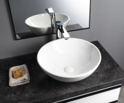 Aqualine Keramické Umyvadlo Na Desku, ø 40cm, Bílá