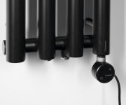 Sapho Pilon Otopné Těleso 270x1800mm, Se čtyřmi Háčky Pro Ručník, černá Mat