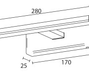 Sapho Esther Led Nástěnné Svítidlo, 6 W, 280x62x131 Mm, Ip44, Chrom