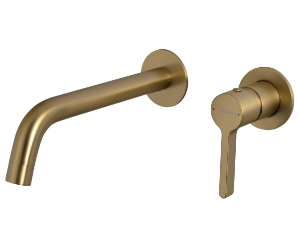 Sapho Iconic Podomítková Dvouprvková Umyvadlová Baterie, Zlato Mat