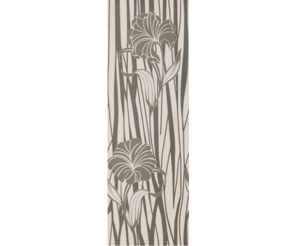 Šedý dekorovaný obklad s květy Settecento Dunes Decoro Sabre Beige Su Avorio 31,9x96,3 