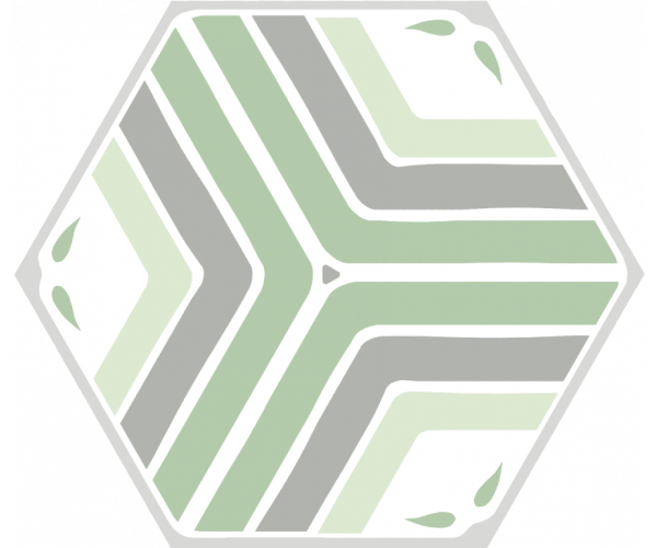 Vzorovaná dlažba Codicer Jasmine Green 22x25 Hexagonal