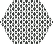 Proměnlivé dlaždice Moma White Hex (Codicer) obsahují 24 různých dekorů