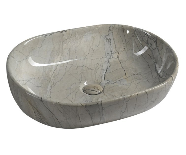 Sapho Dalma Keramické Umyvadlo Na Desku, 59x42cm, Grigio