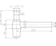 Sifon umyvadlový 5/4" MD0545SM