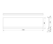 Polysan Deep Plain Nika Panel 130x36cm