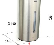 Sapho Bezdotykový Dávkovač Tekutého Mýdla 650ml, Nerez Mat