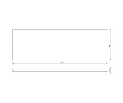 Sapho Avice Deska Pod Umyvadlo 150,7x48,8cm, Tl.5cm, Dub Rover