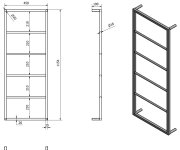 Sapho Ska Nástěnný Sušák Ručníků 450x1150x100mm, Bílá Mat