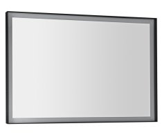 Sapho Sort Zrcadlo S Led Osvětlením 100x70cm, černá Mat