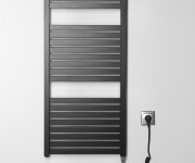 Aqualine Tondi-e Elektrické Otopné Těleso Rovné 450x970 Mm, 300 W, černá Mat
