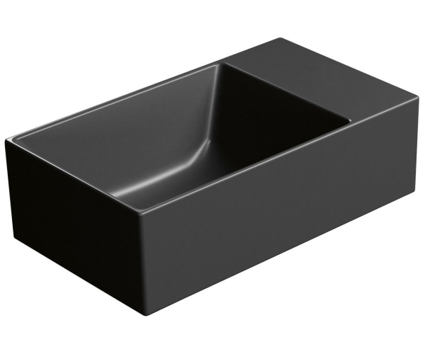 Gsi Kube X Keramické Umývátko 40x23cm, Bez Otvoru, Pravé/levé, černá Mat