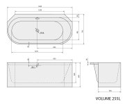 Polysan Astra Ar Monolith Rohová Vana 160x75x60cm, Bílá