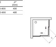 Sprchový kout Blix II NBLRV2 - NBLRV2 80x80, černá+transparent 1LM40300Z1