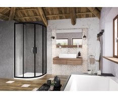 Sprchový kout Blix Slim BLSCP4 - BLSCP4 90x90, černá+transparent