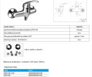 Sprchová Stěnová Baterie Bez Příslušenství, Rozteč 100 Mm - Chrom – Zora ZR3130-100