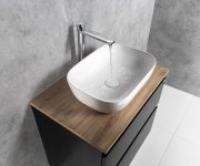 Aqualine Altair Skříňka S Deskou 68 Cm, černá Mat/dub Emporio