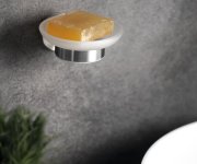 Sapho X-steel Mýdlenka, Mléčné Sklo, Nerez Mat