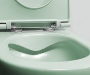 Isvea Infinity Závěsná Wc Mísa, Rimless, 36,5x53cm, Zelená Mint