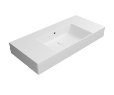 Gsi Kube X Keramické Umyvadlo 100x47cm, S Odkládacími Plochami, Broušená Spodní Hran
