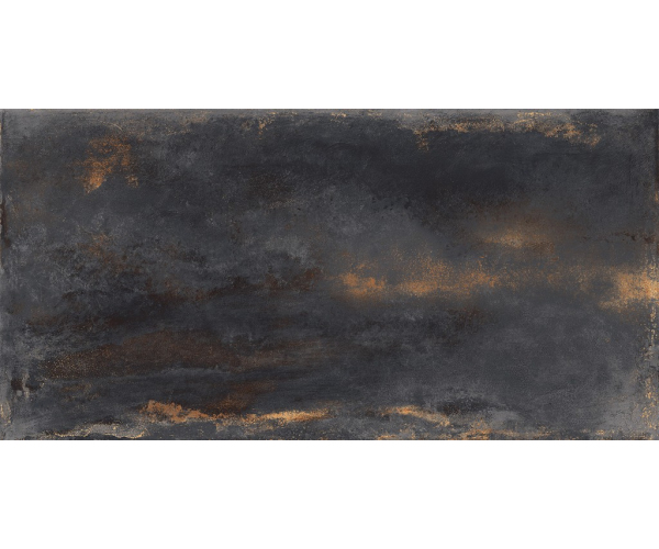 Dlažba jako kov Sichenia Me_Tal Black 60x120 Rett.