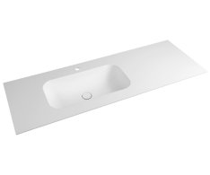Sapho Aruba Umyvadlo, Rockstone, 130x51,5cm, Levé, Bílá Mat