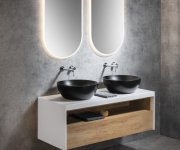 Gsi Pura Keramické Umyvadlo Na Desku, Průměr 42cm, černá Mat