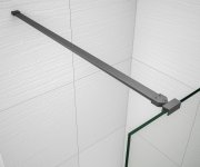 Polysan Esca Gun Metal Jednodílná Sprchová Zástěna Do Prostoru, Sklo Marron, 1100 Mm