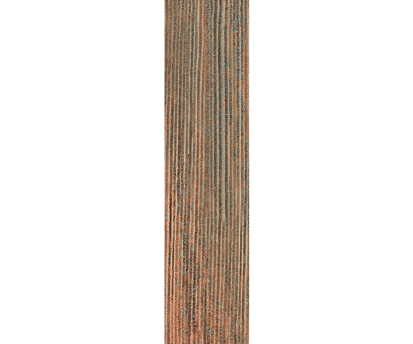 Retro dekor Sant Agostino Dripart Drip Lines Copper 7,3x29,6 Nat. Rett. - hnědá