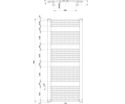 Aqualine Orbit Otopné Těleso S Bočním Připojením 750x1680 Mm, Bílá