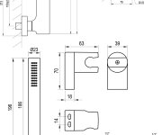 Sprchová nástěnná baterie Eleganta, se sprchovým setem - EL 032.20BLM.+S Sprchová nástěnná baterie se sprchovým setem, černá matná X07S140