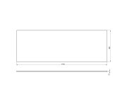 Sapho Wave Deska Rockstone 140,7x1,2x48,8cm, Bílá Mat