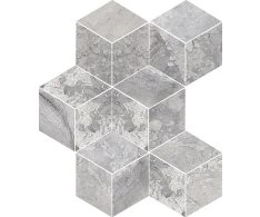 Bottega Angel Heart Hexagon Charcoal 30x40 Luc. Rett.