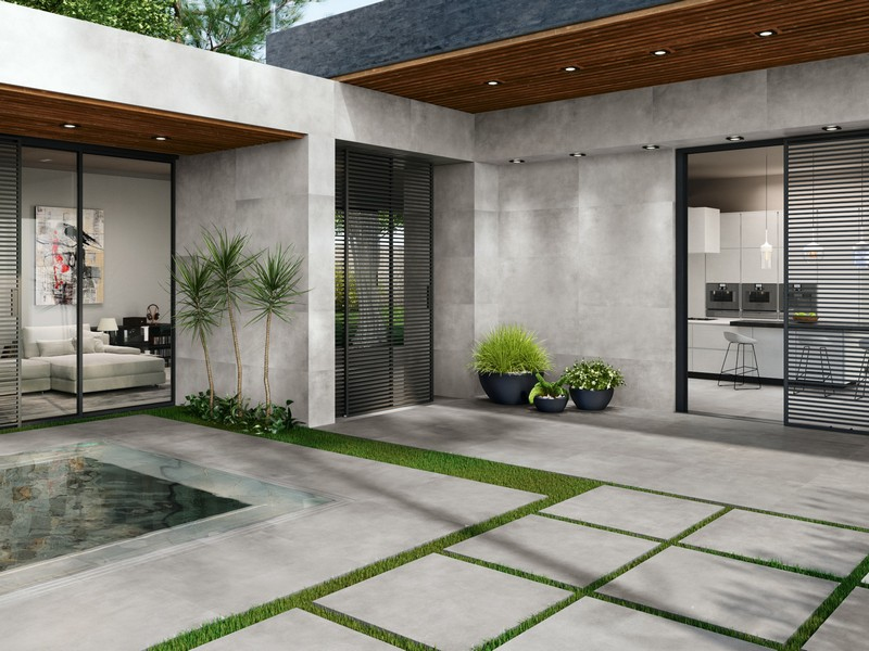 Realizace WORK 60x120 CENERE AMB 28