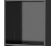 Sapho Denbo Zapuštěná Police Do Obkladu, 270x810mm, Nerez, Gun Metal