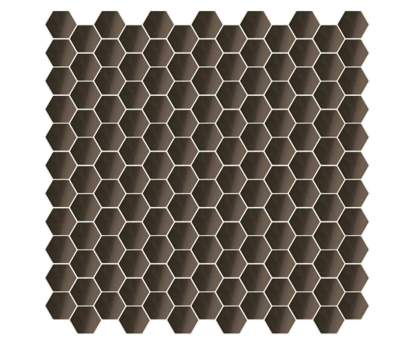 Mozaika Appiani Eden Seppia 30x30 Hexagon Luc. - hnědá