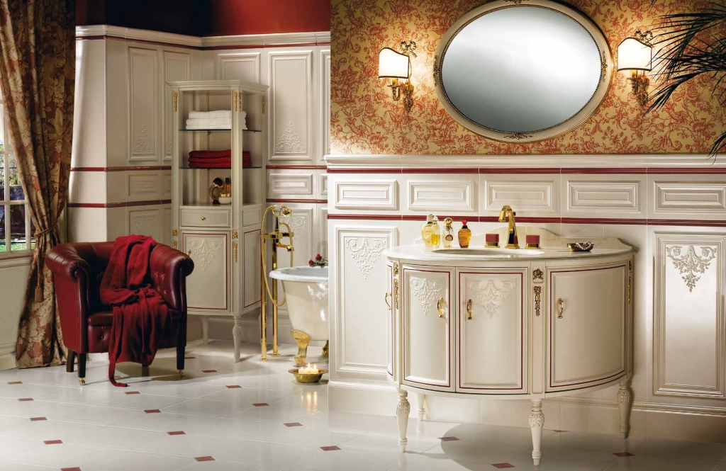 Realizace Plastické obklady do koupelny Petracer's 800 Italiano Bordeaux