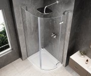 Polysan Globe Chrome čtvrtkruhový Sprchový Kout 800x900mm, čiré Sklo, Pravé