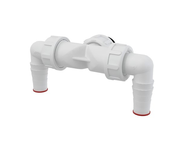 Alc-p148z - Dvojité Kolínko Pro Pračkové Sifony G1" / 17–23 S Klapkami
