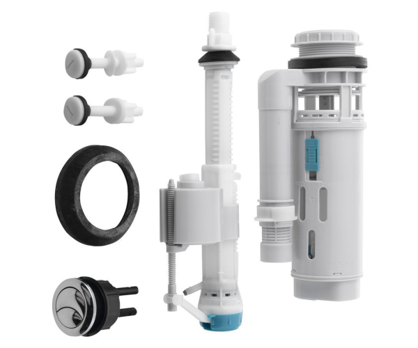 Aqualine Splachovací Souprava S Dual Tlačítkem, Spodní Napouštění 1/2", Chrom