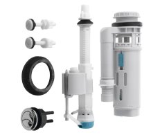 Aqualine Splachovací Souprava S Dual Tlačítkem, Spodní Napouštění 1/2", Chrom