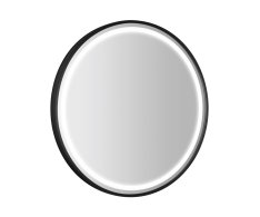 Sapho Kadris Kulaté Zrcadlo S Led Osvětlením ø 60cm, černá Mat