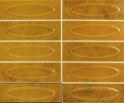 Retro obklad Ape Genuine Capella Amber 6,5x20 - oranžová