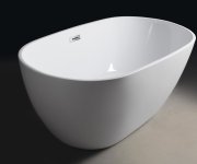 Aqualine Douro Volně Stojící Vana, 148x82cm, Bílá