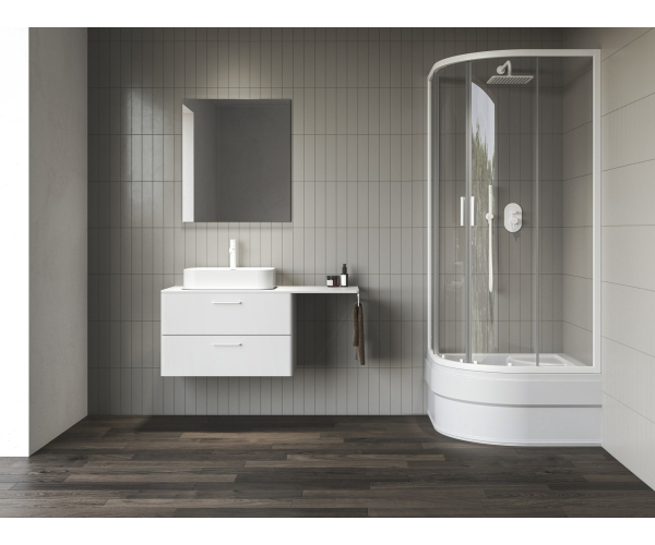 Sprchový kout snížený Blix II NBLCP4 Sabina - NBLCP4 Sabina 90x90, bílá matná+transparent