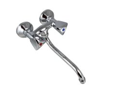 Dřezová Stěnová Baterie Se Spodním "s" Ramínkem, Rozteč 100 Mm - Chrom - Madison
