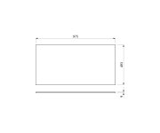 Sapho Nelio Keramická Deska Black 97,5x0,9x49,3cm, černá Mat